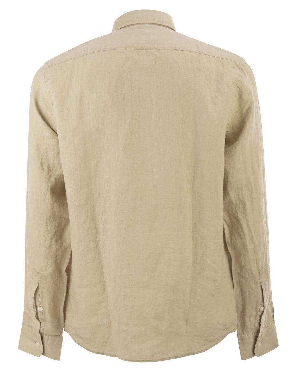 Boss Natural Pure Linen Regular Fit Shirt With Button-Down Collar for men