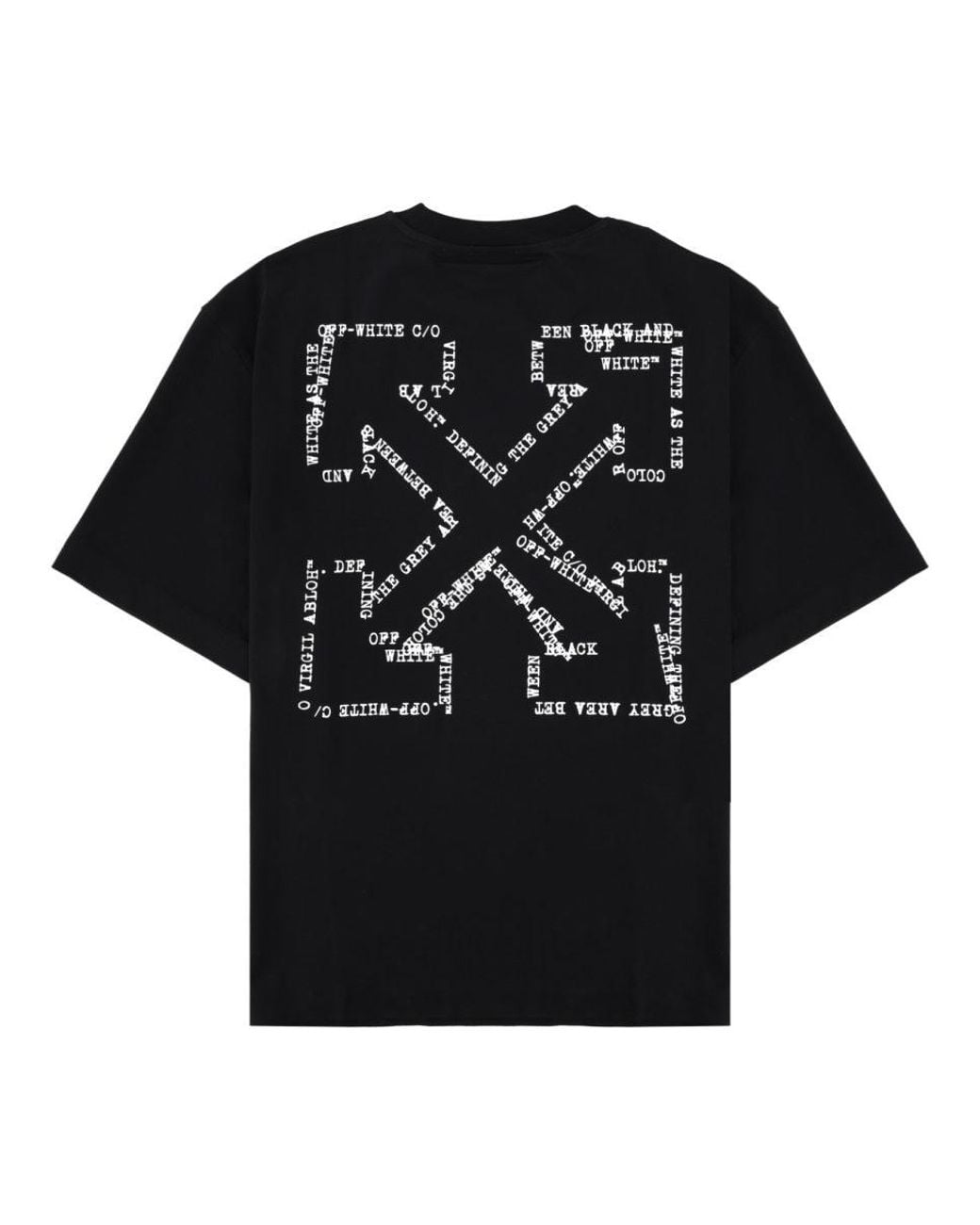Off-White c/o Virgil Abloh Black T Shirt Con Logo