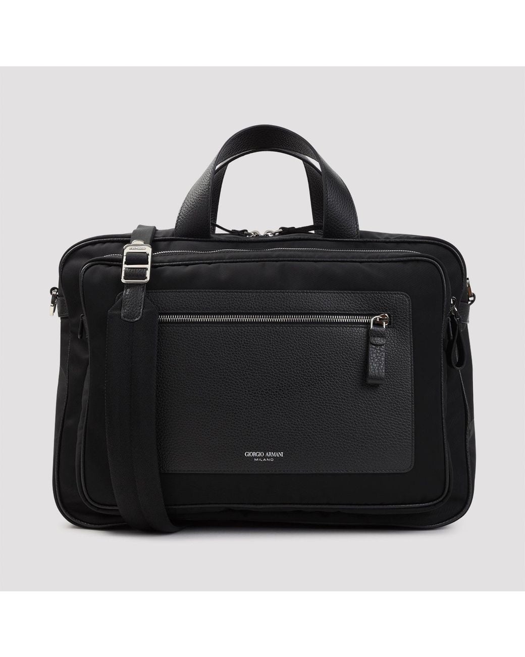Giorgio Armani Black Briefcase Bag
