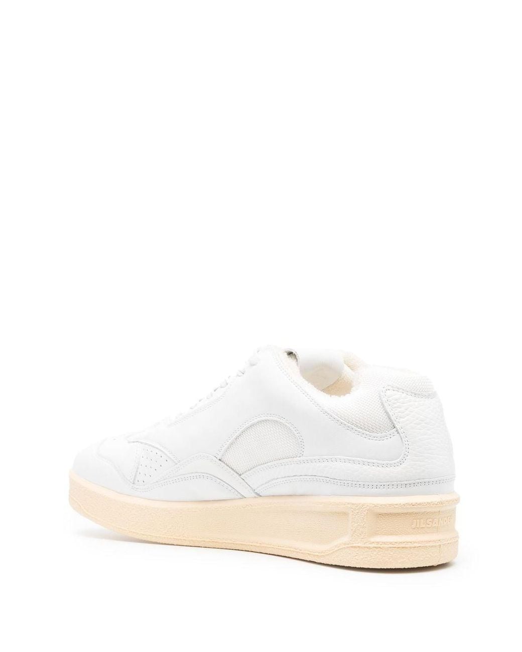 Jil Sander Jil Sanr getäfelte Low-Top-Turnschuhe in White für Herren