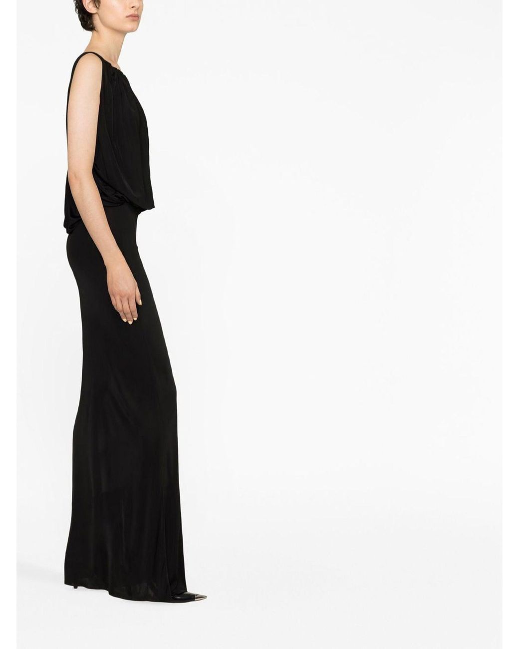 Saint Laurent Mouwloze Jurk in het Black