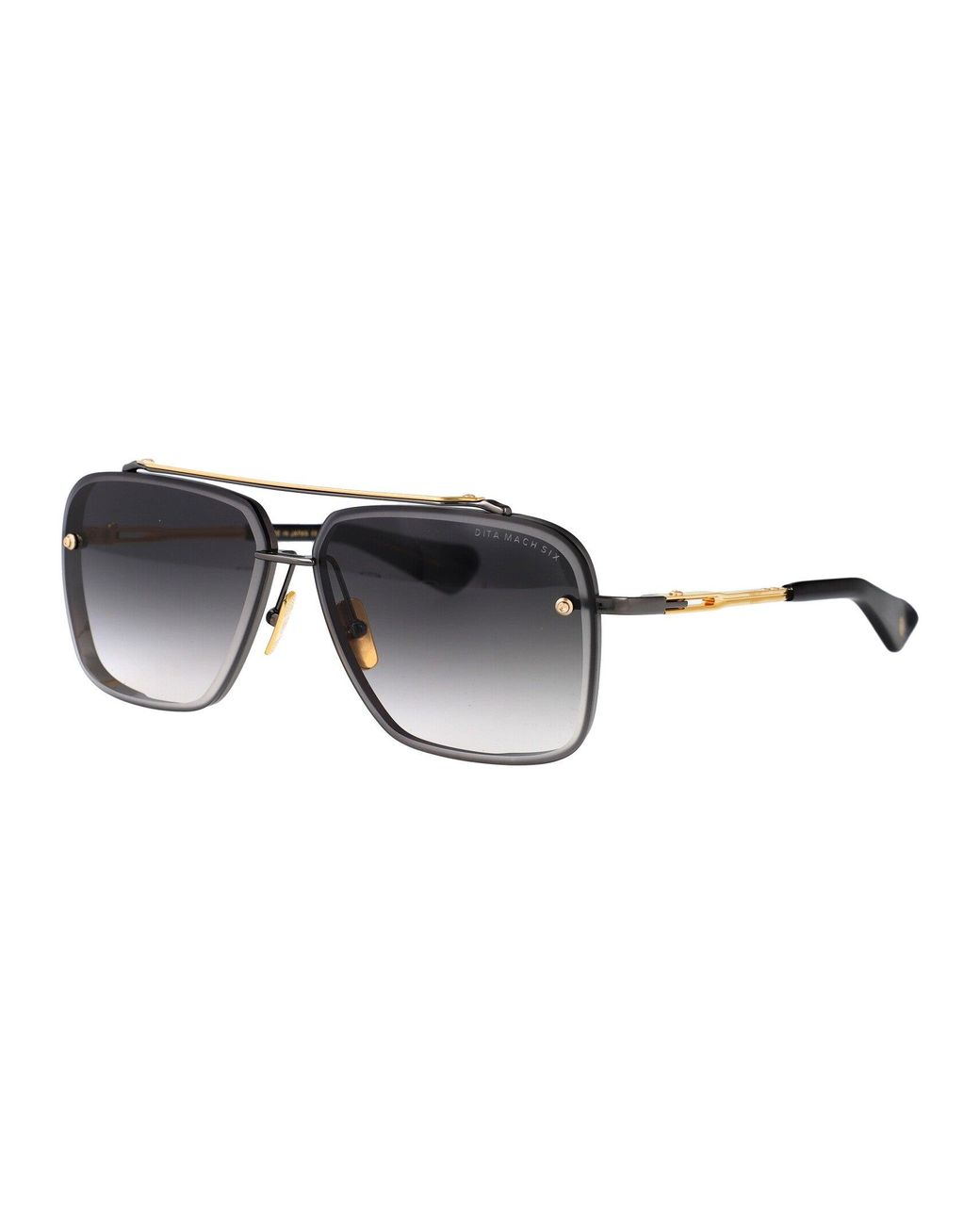 Dita Eyewear Black Aviator Sunglasses Dts121 05 Blk Gld