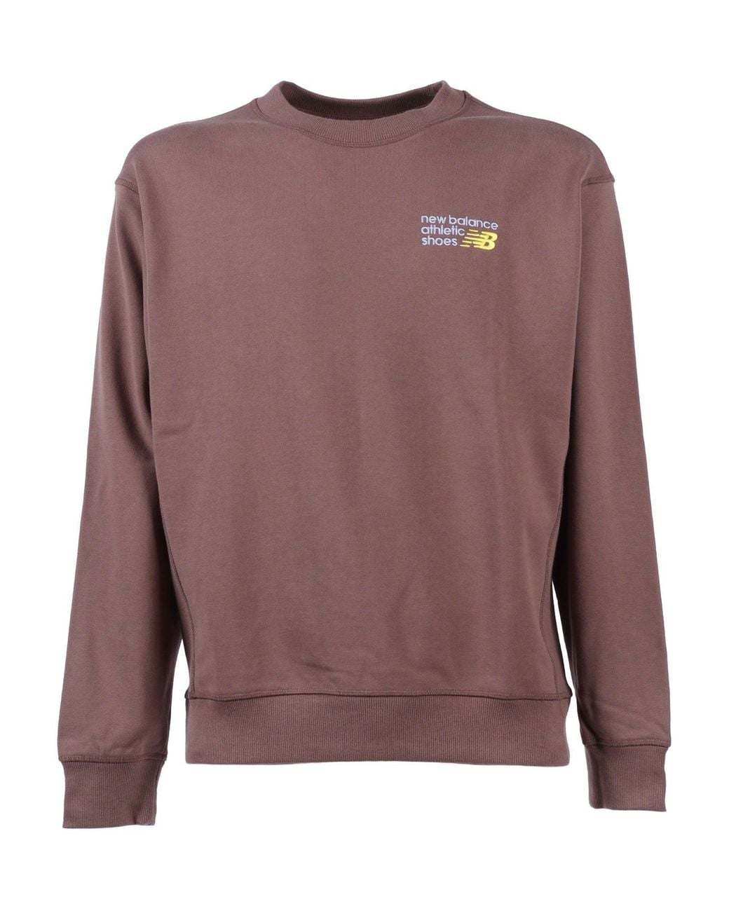 New Balance Athletics Premium Logo Crew Cortado in Brown | Lyst UK