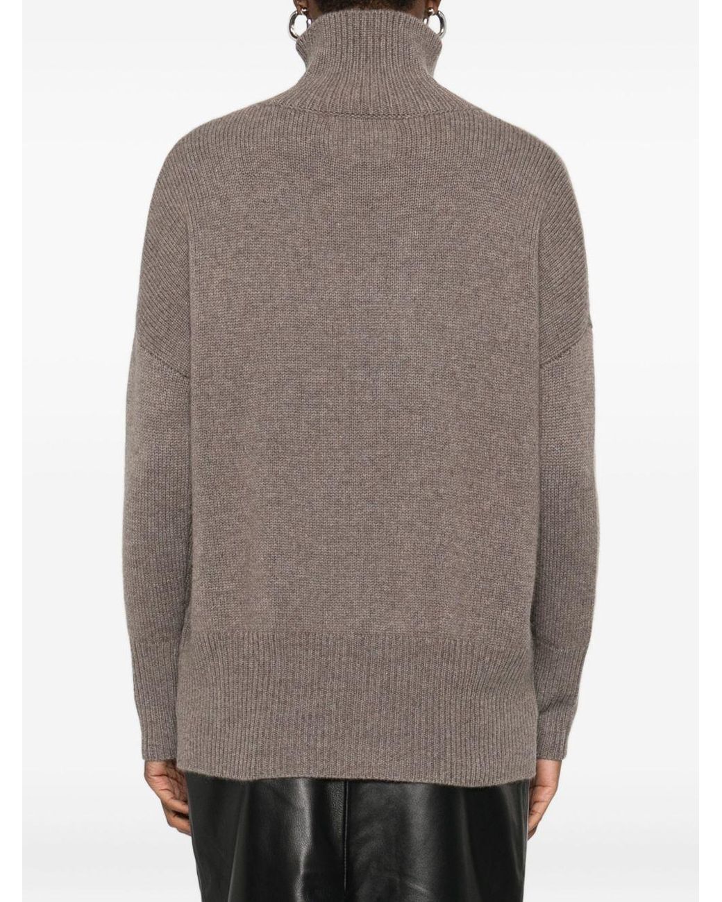 Lisa Yang Brown Heidi Cashmere Turtle-Neck Sweater