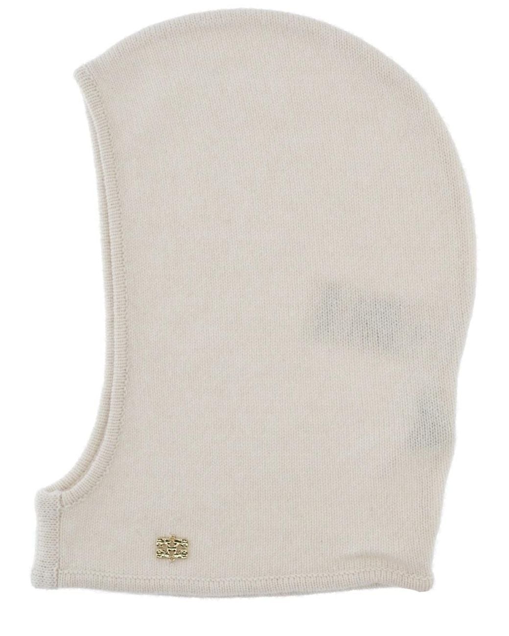 Ganni White Off Solid Winter Hat
