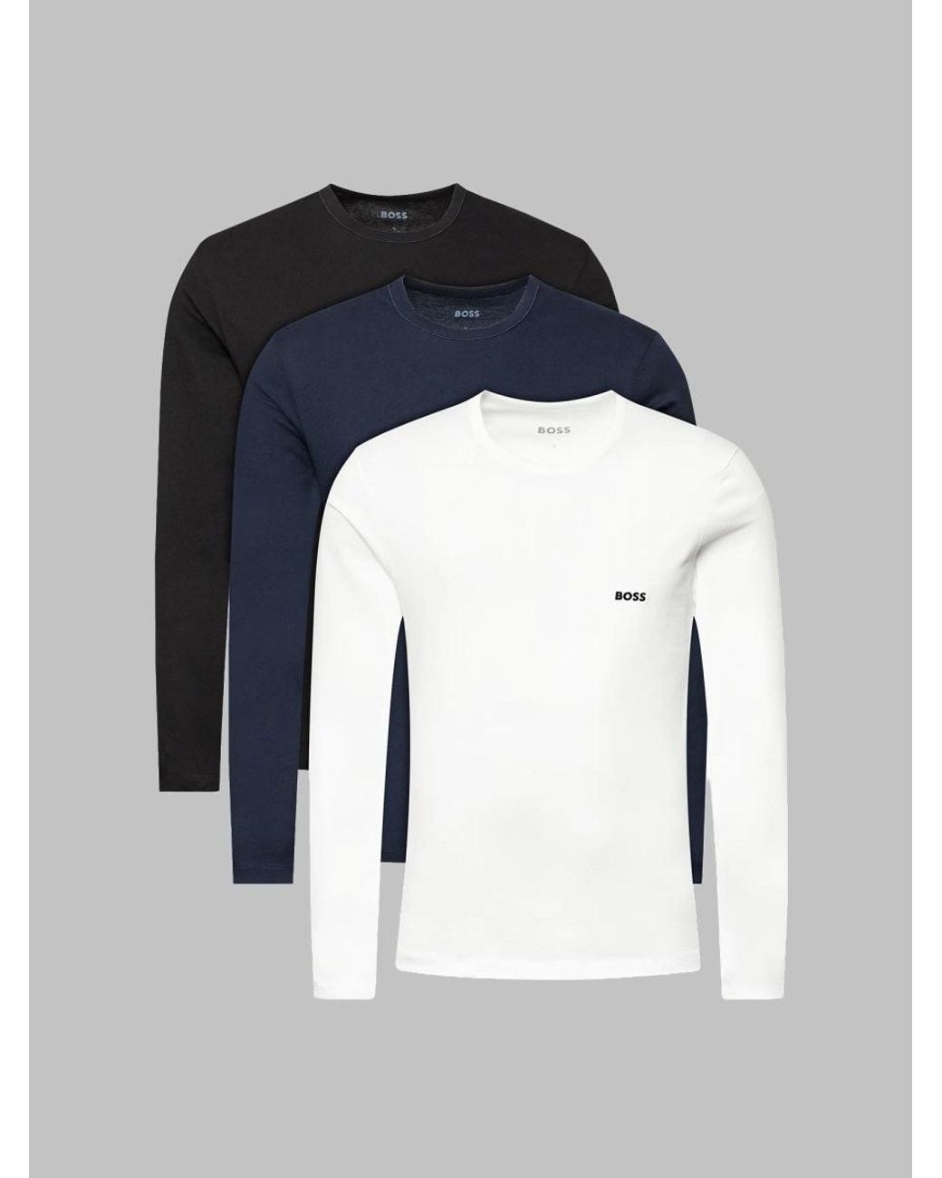 Boss Blue 3 Pack T Shirt Intime Con Logo
