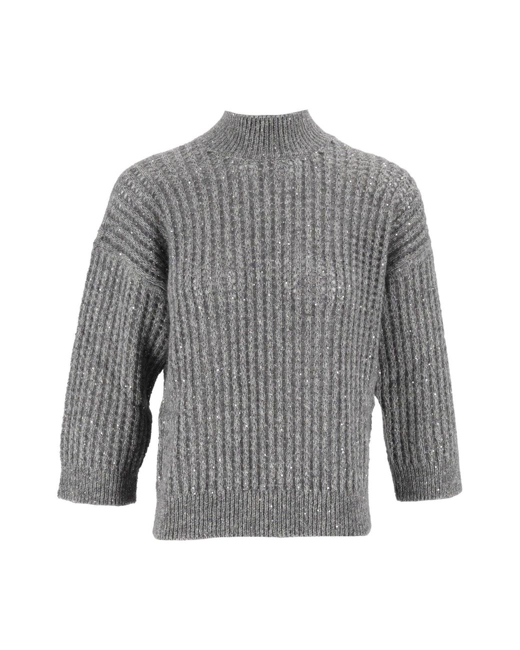 Peserico Gray Strickpullover