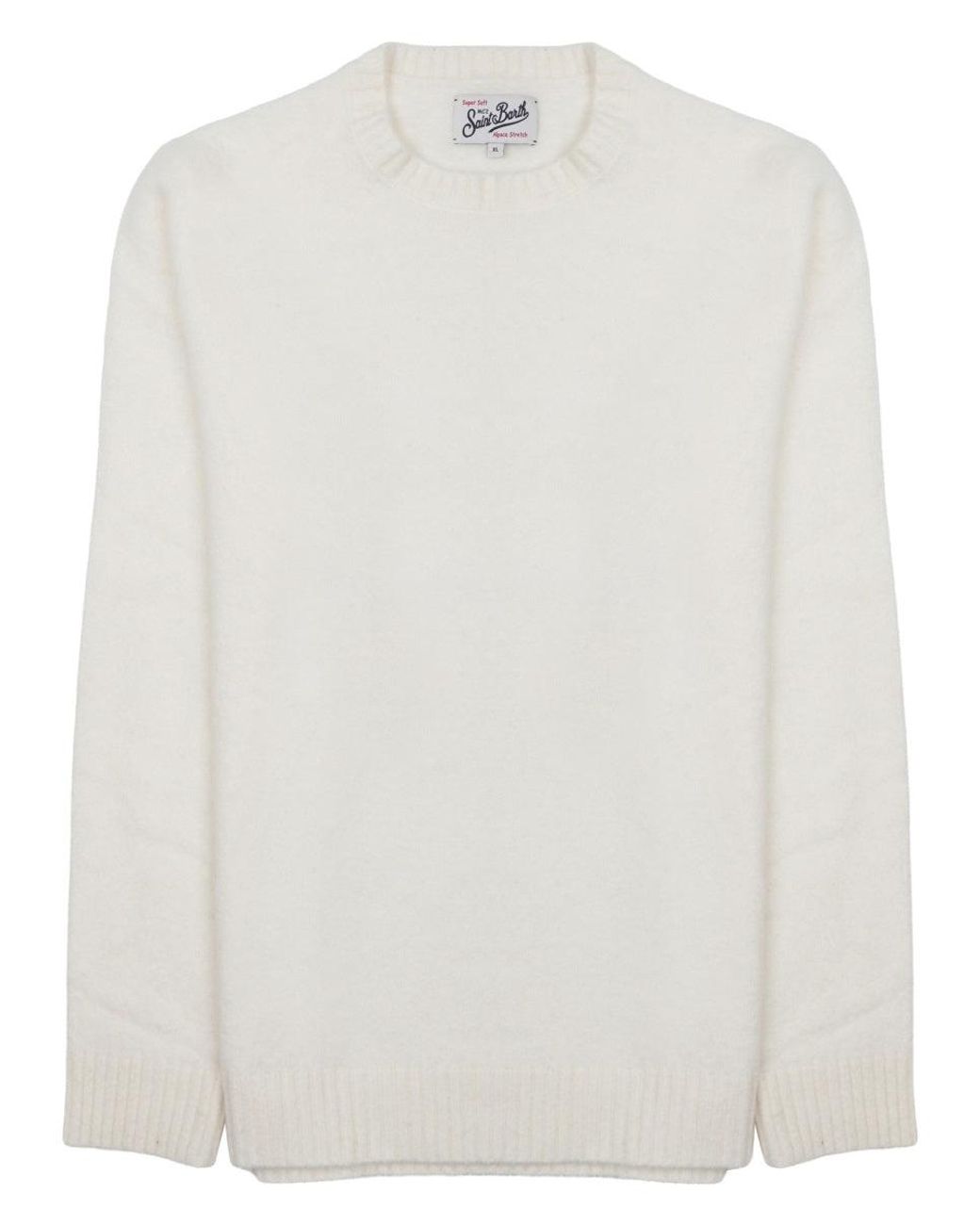 Mc2 Saint Barth White Alpaca Jumper for men