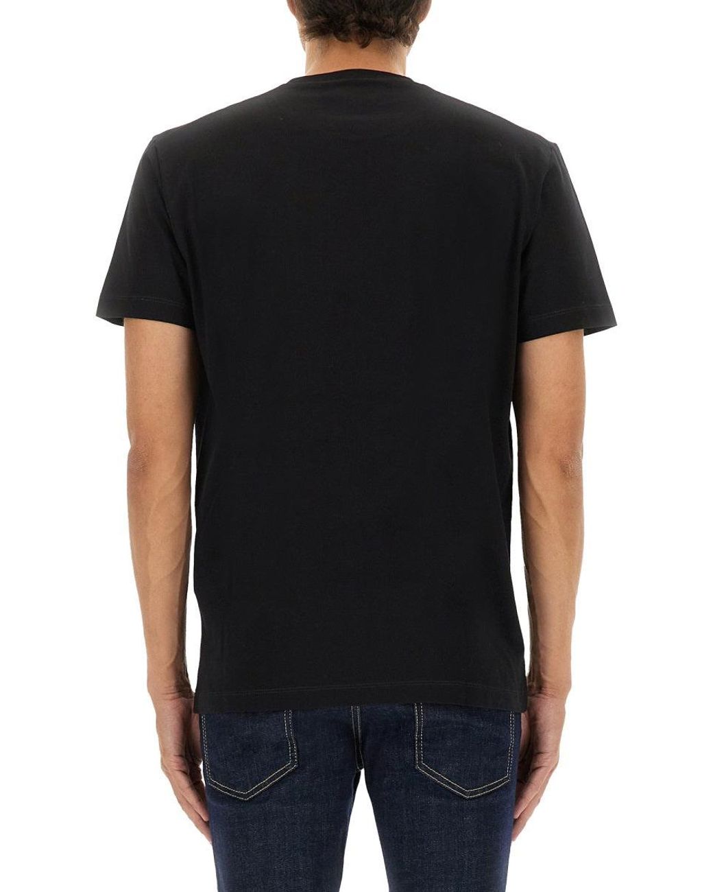 DSquared² Black T Shirt With Pocket And Logo