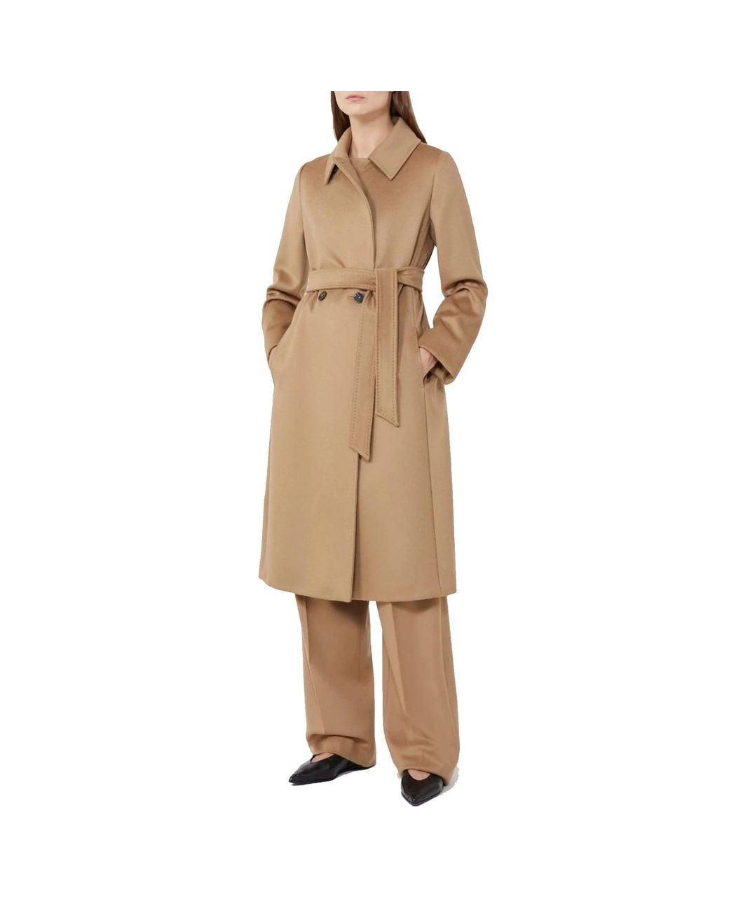 Max Mara Natural Studio Bcollag Wool Coat