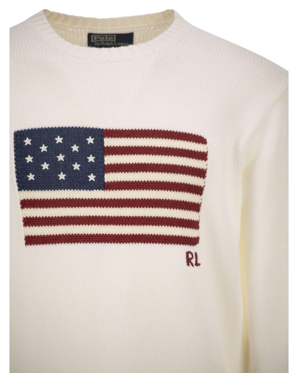 Polo Ralph Lauren Iconic Flag Shirt in White for Men | Lyst