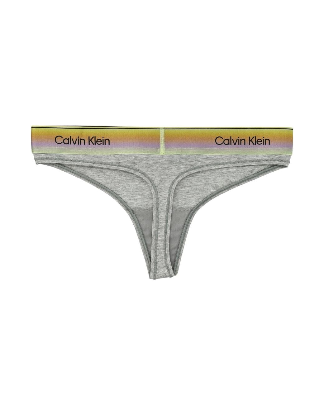 Calvin Klein Natural Logo Band Thong Cotton Underwear