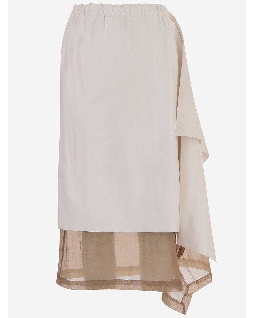 Niccolò Pasqualetti Natural Draped Leather Skirt