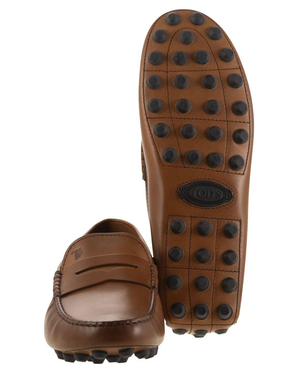 Tod's Brown Gommino Bubble Leather for men