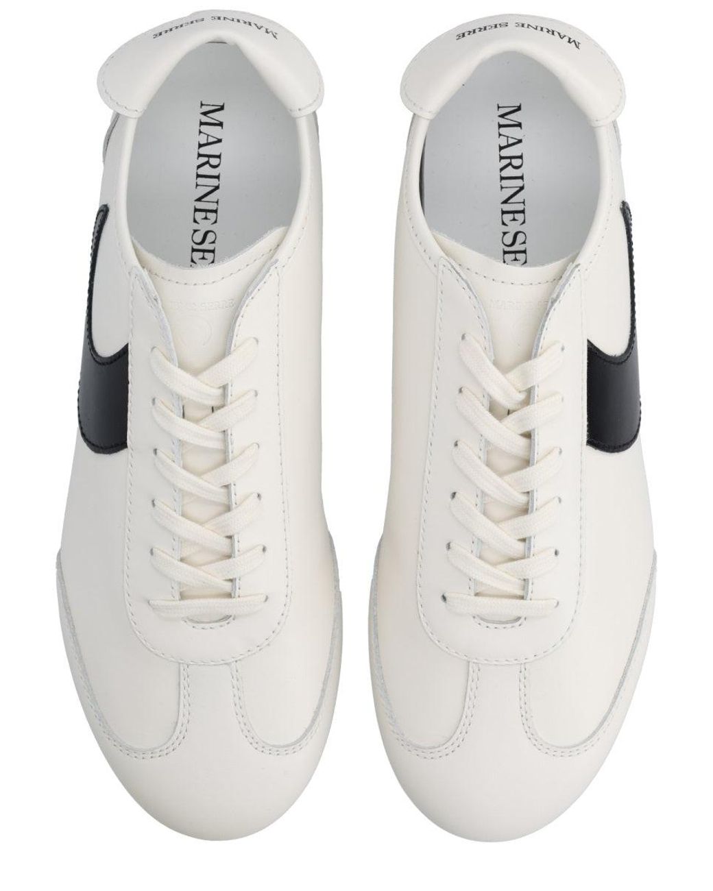 MARINE SERRE White Leather Sneakers for men