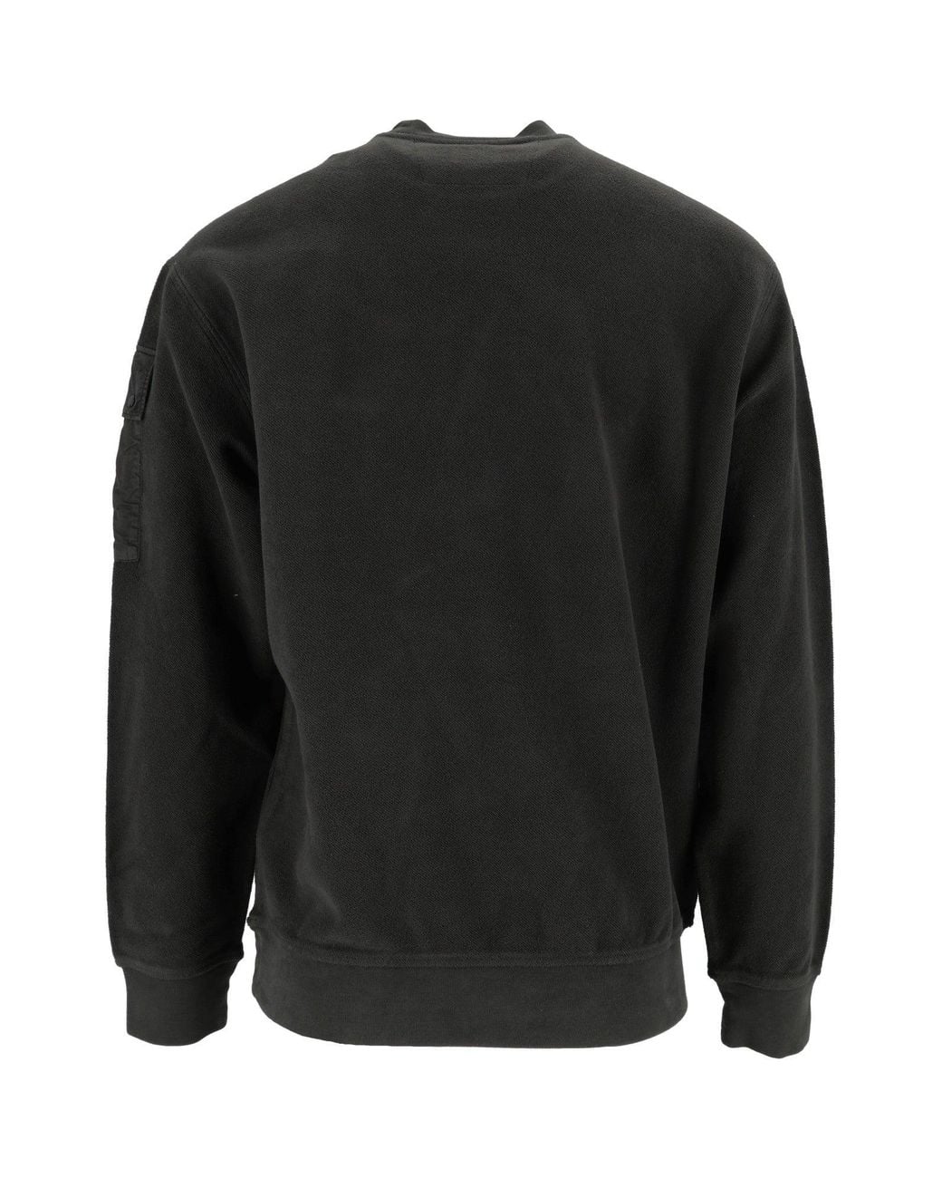 C P Company Black Sweatshirts Crew Neck