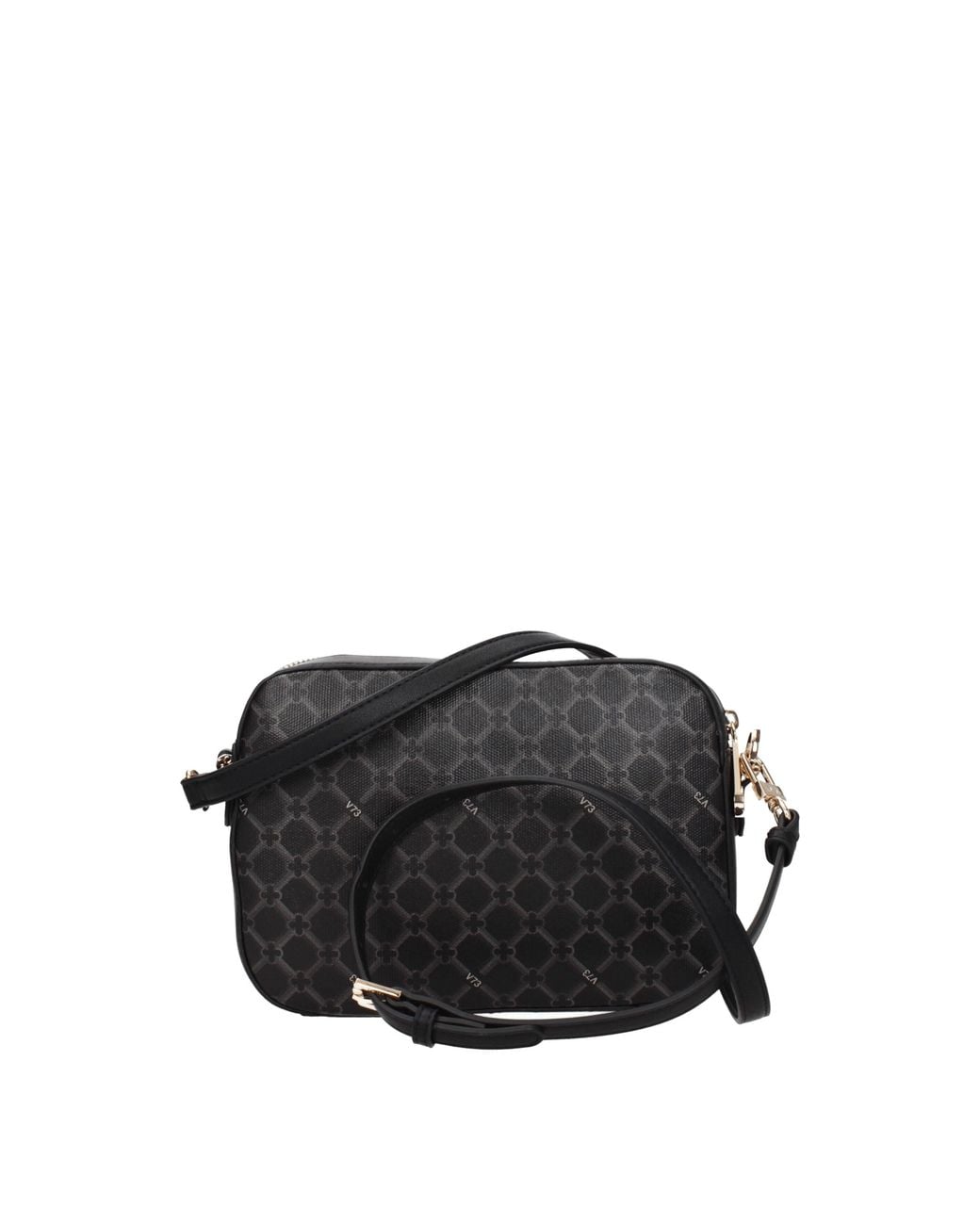 V73 Black Shoulder Bags Genuine Polyester