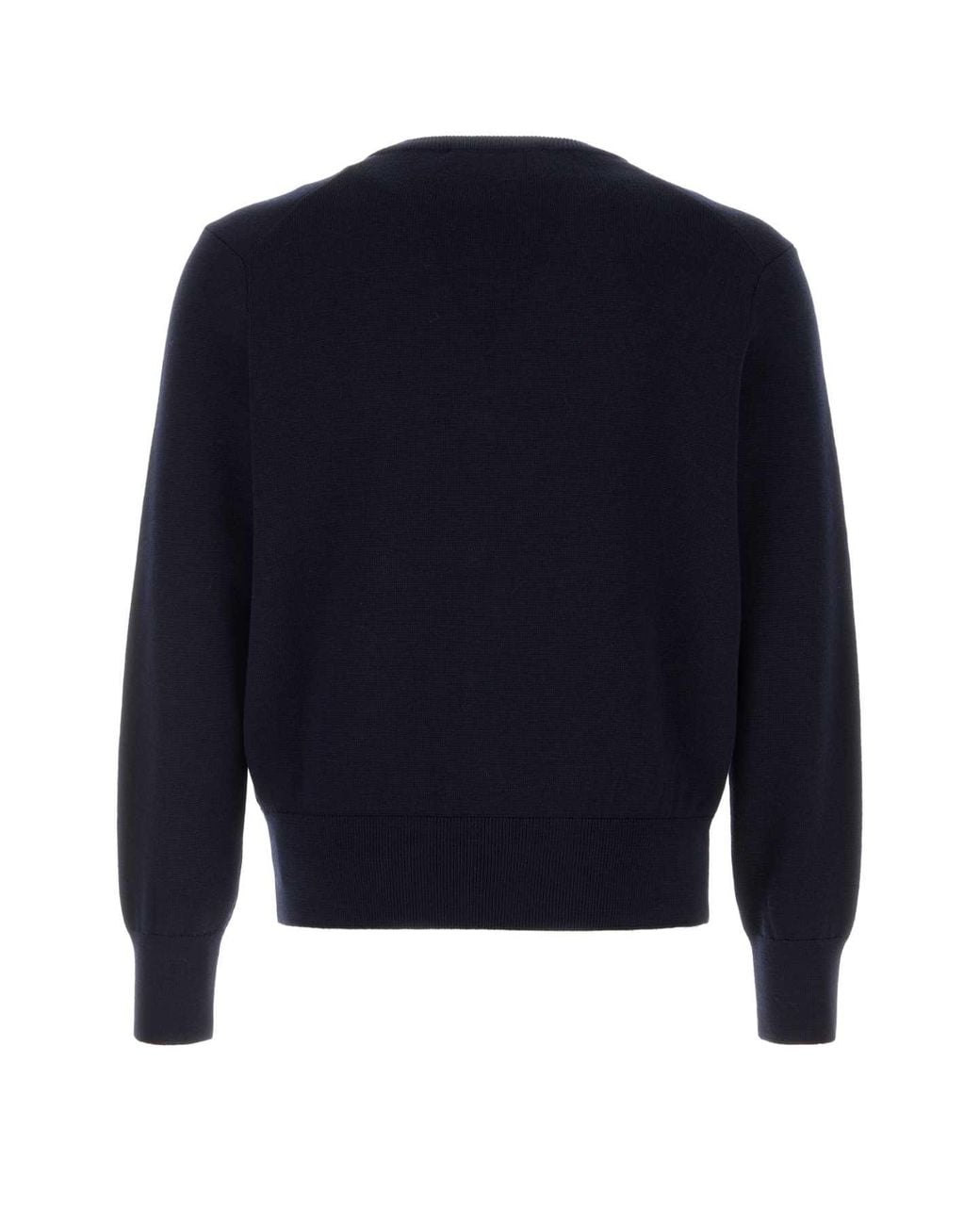 AMI Blue Ami Dark Wool Cardigan for men