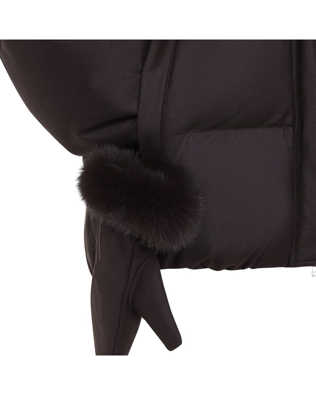 Yves Salomon Black Feather-Down Mini Puffer Jacket