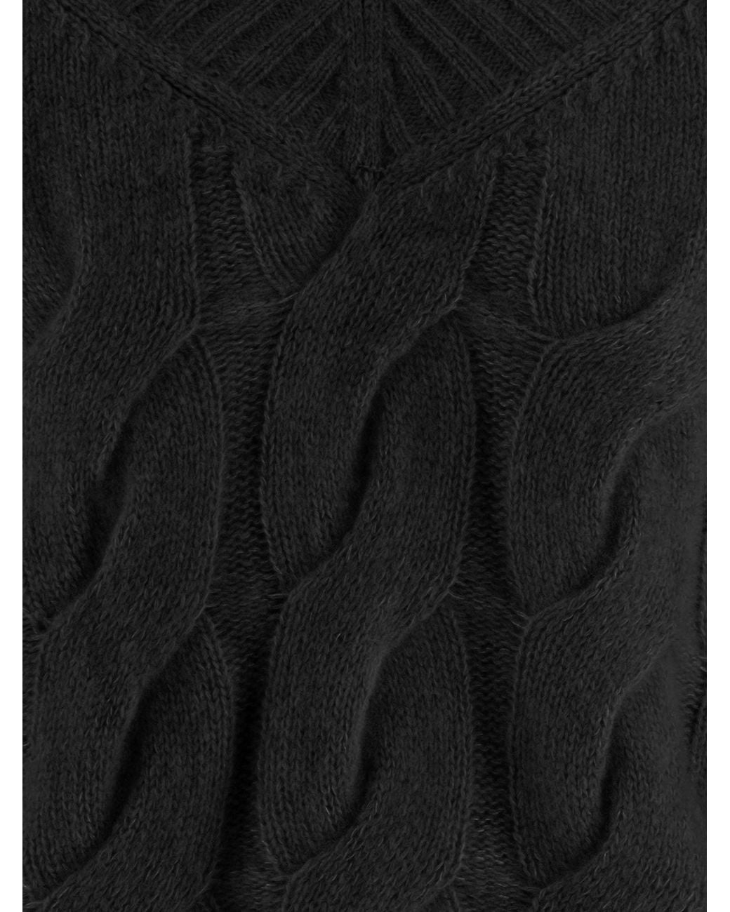 Allude Black Sweater Cashmere And Silk