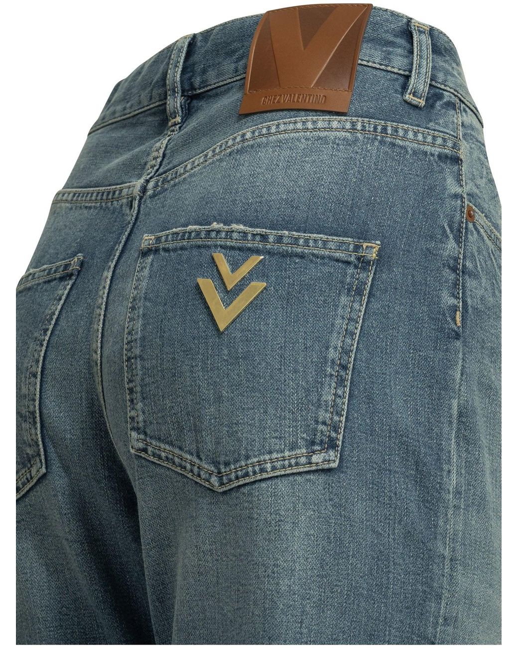 Vaqueros de pierna recta Valentino de color Blue