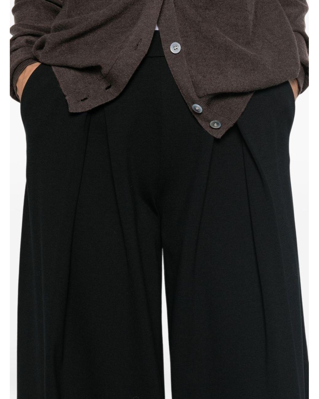 Bye Black Wide Leg Trousers