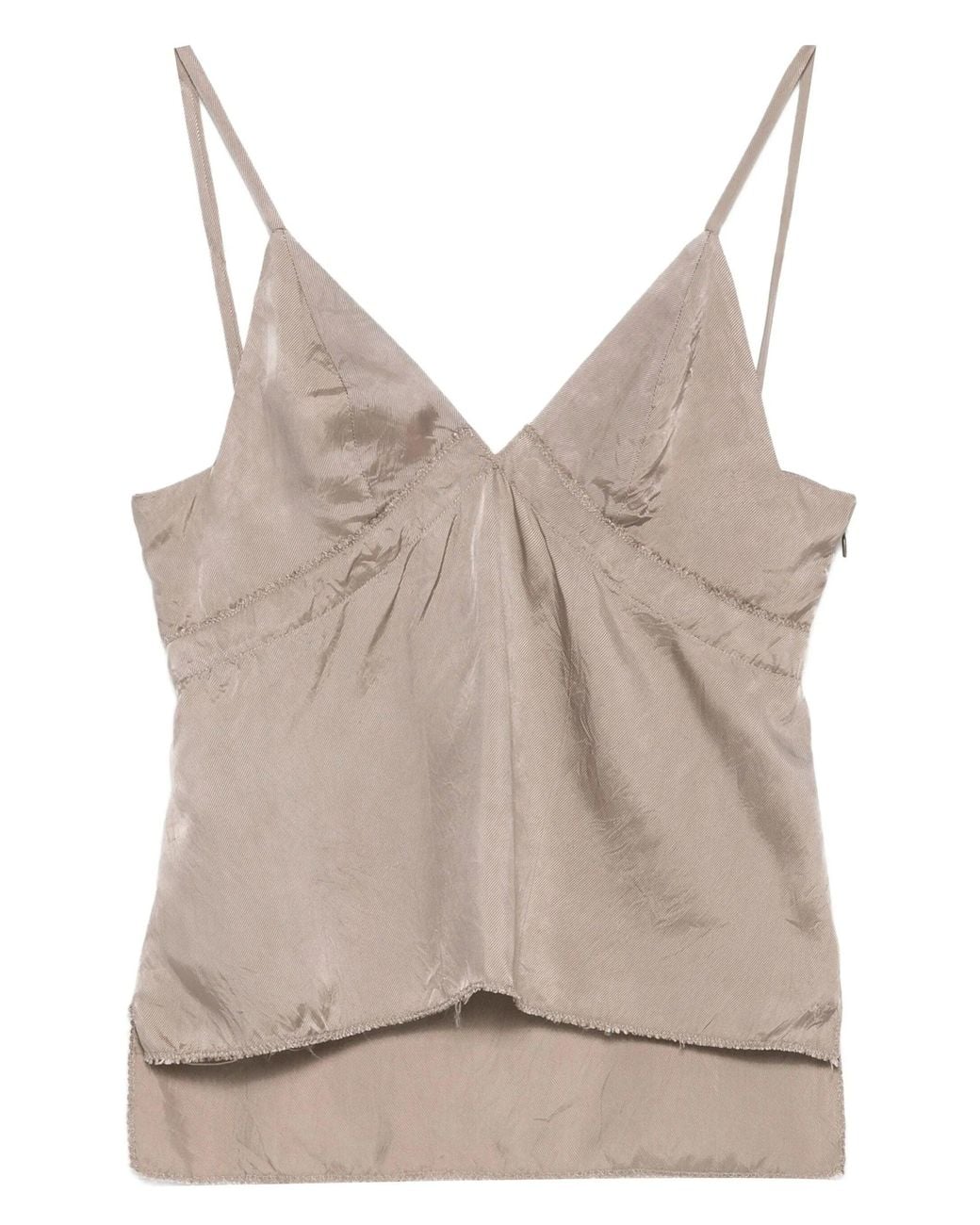 FEDERICO CINA Gray Slip Top
