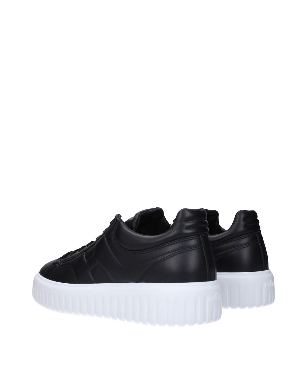 Hogan Blue Sneakers H Stripes Uomo Pelle Nero/Bianco for men