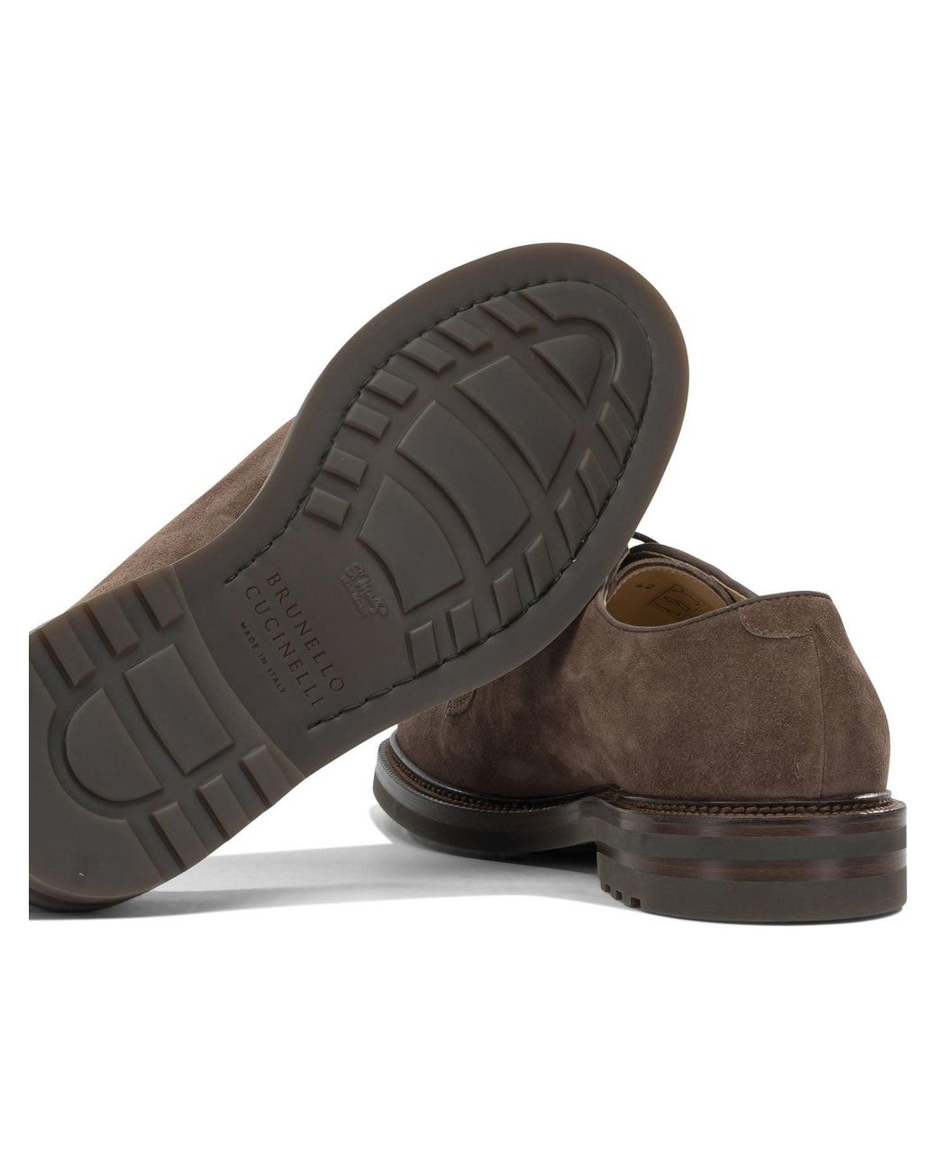 Brunello Cucinelli Brown Wildleder-Brogues