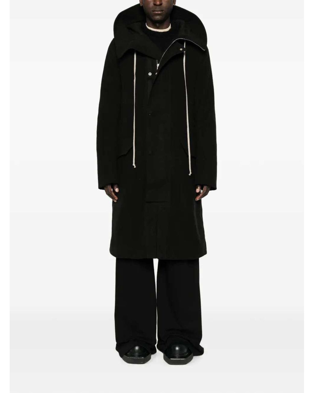 Rick Owens Black Tower Oversized Parka