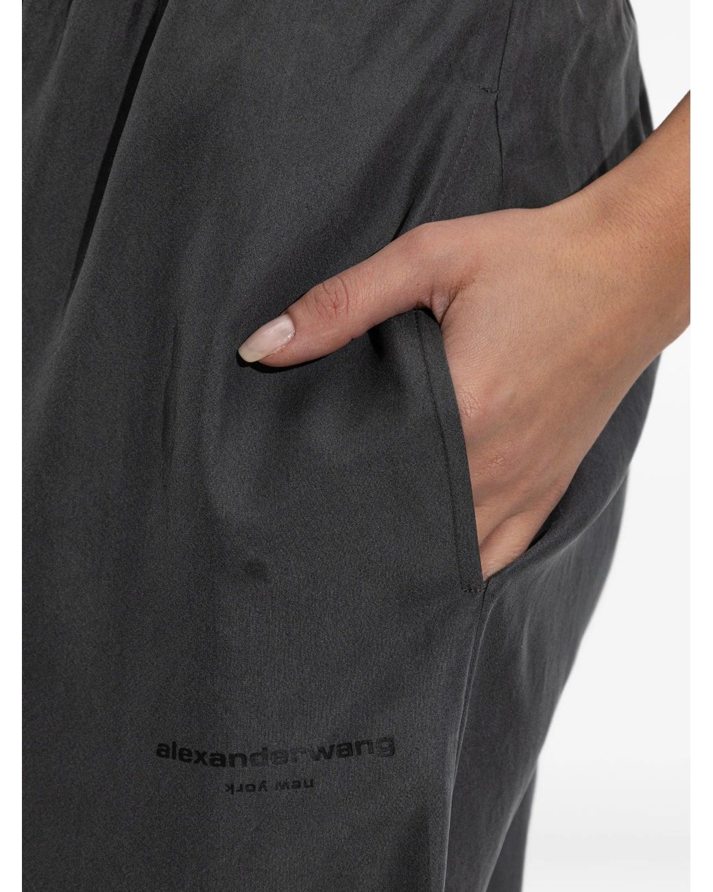 Alexander Wang Black Mid-Rise Pant W/ Elasticated Waistband