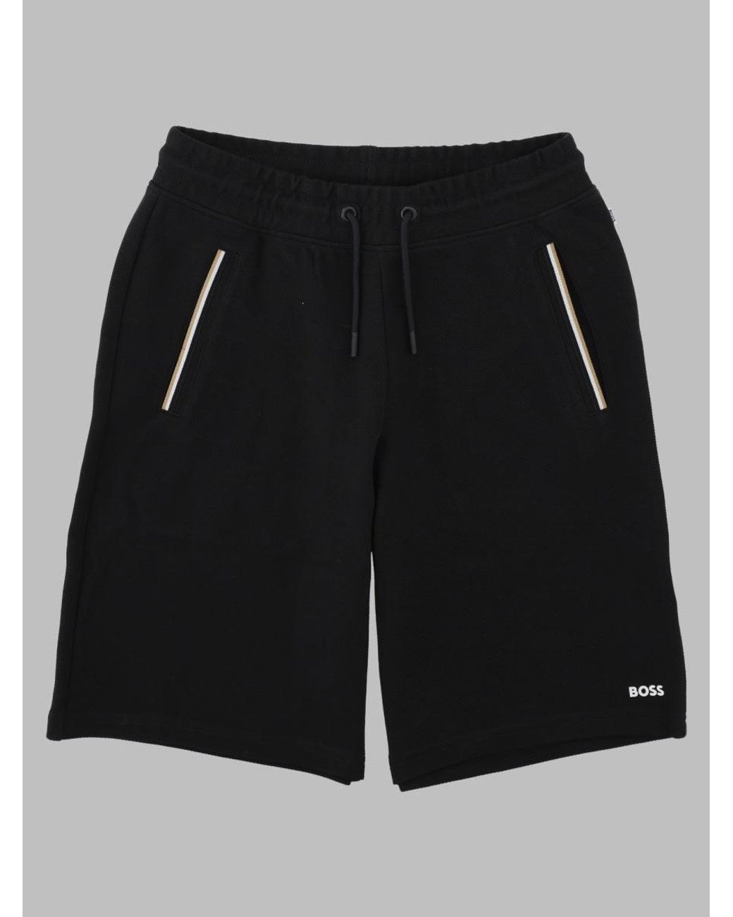 Boss Black Boys Cotton-Blend Shorts With Stretch Trim