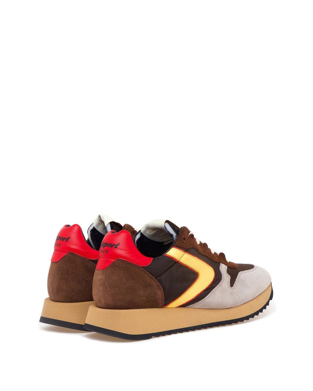 Valsport Brown Leather Low-Top Sneakers
