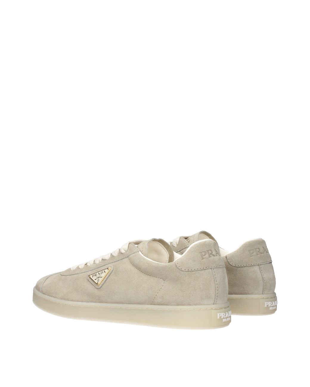 Prada Natural Sneakers Suede/Pumice for men