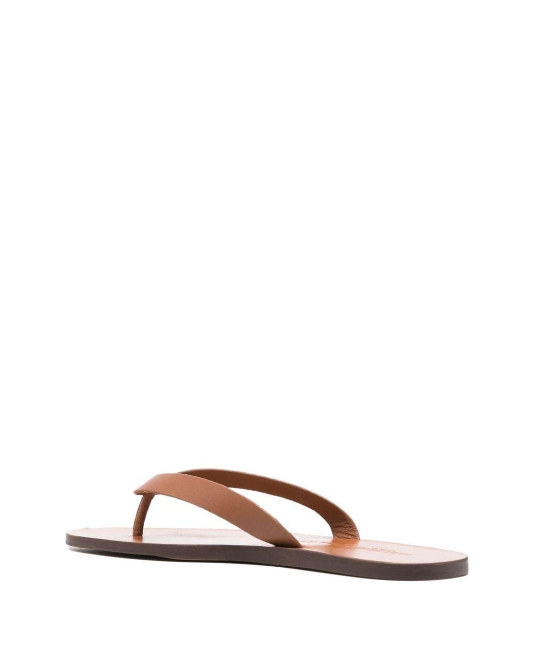 Manebí White Leather Thong Sandals