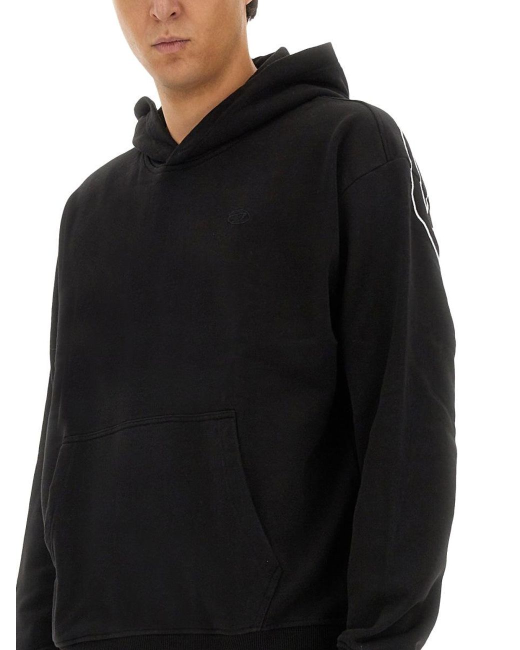 DIESEL Black S-Macs Cotton Sweatshirt for men