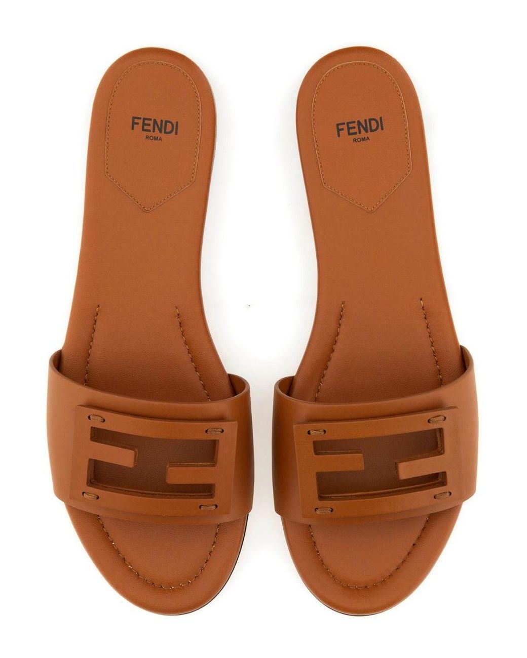 Fendi Brown Slide