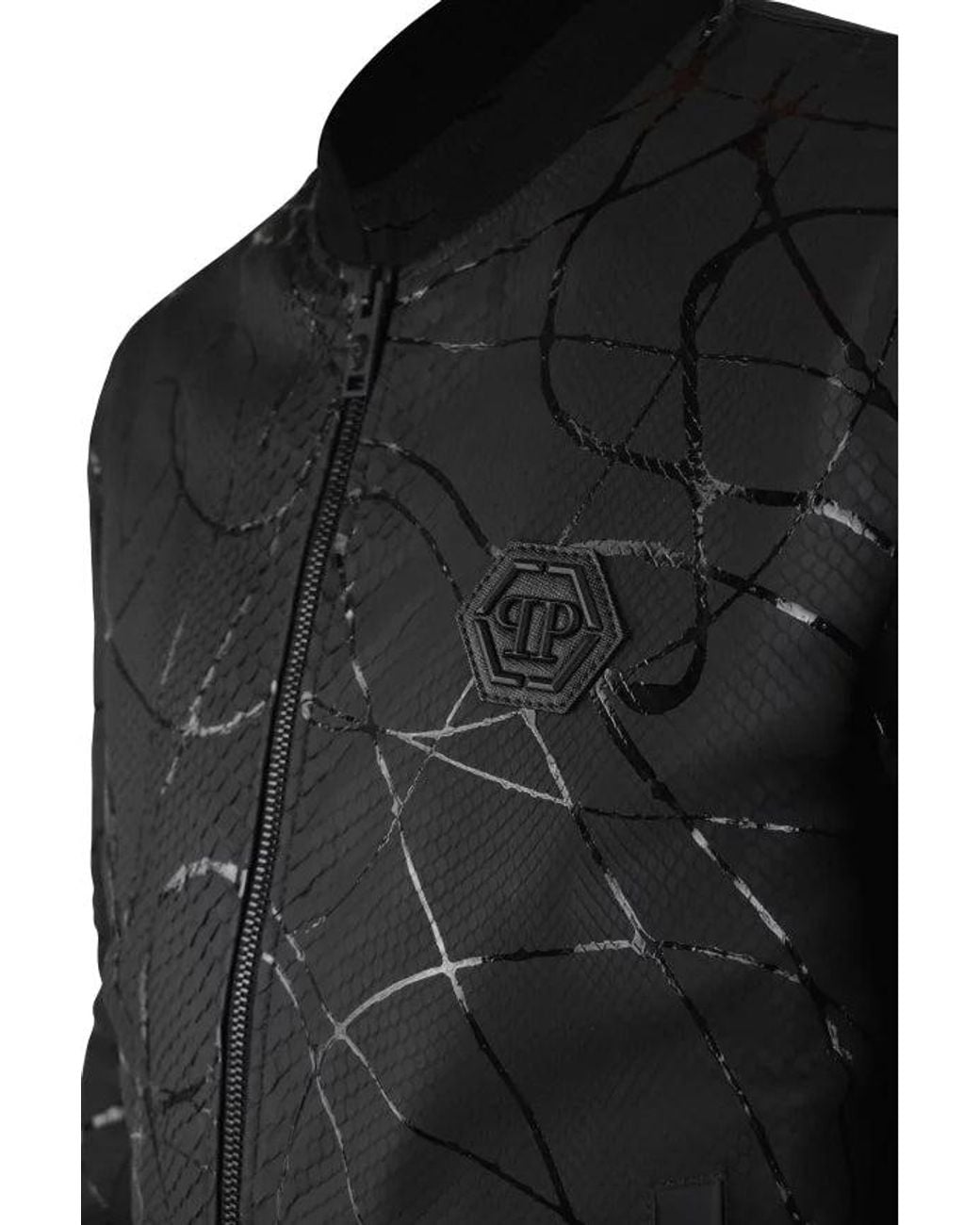 Philipp Plein Black Leather Jacket