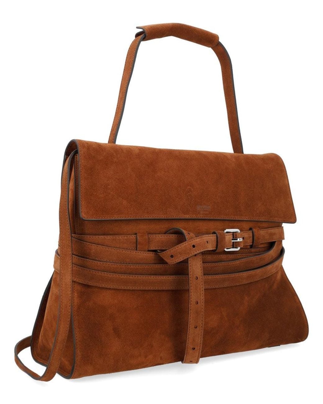 Moschino Brown Leather Shoulder Bag