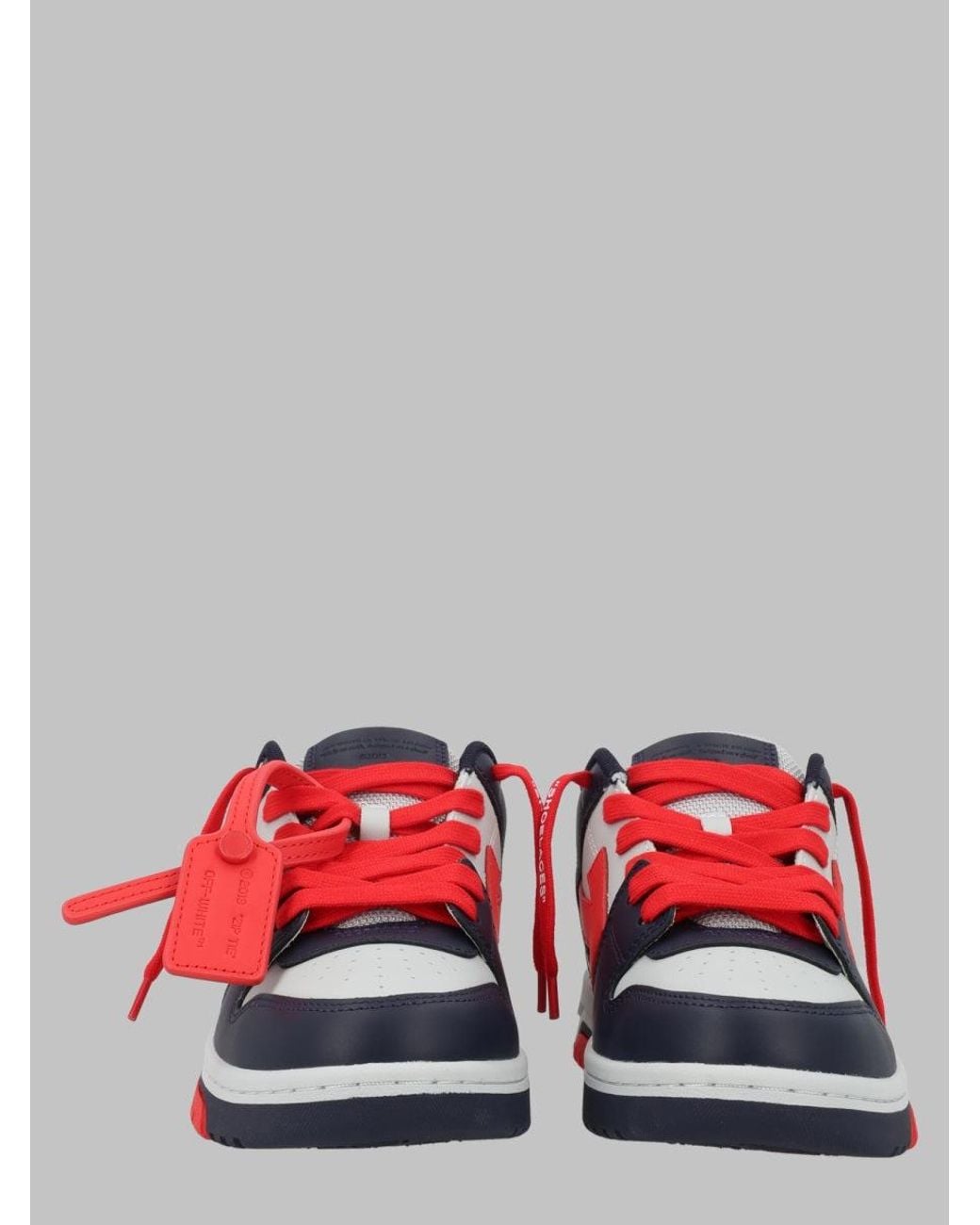 Off-White c/o Virgil Abloh Red Mini Out Of Office Sneakers For Boys