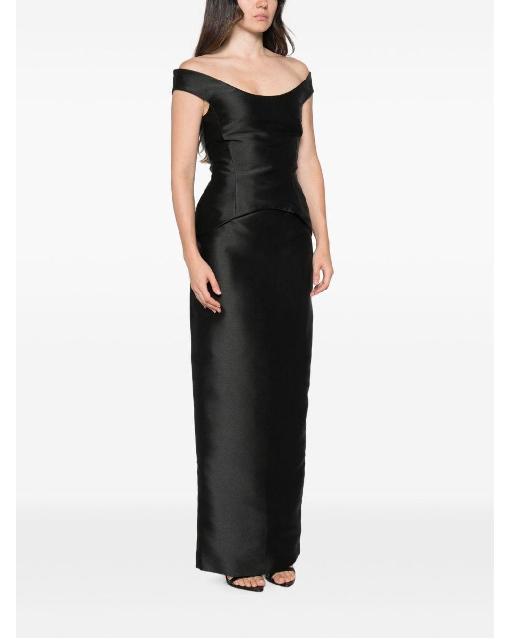 Solace London Black Pieta Maxi Dress