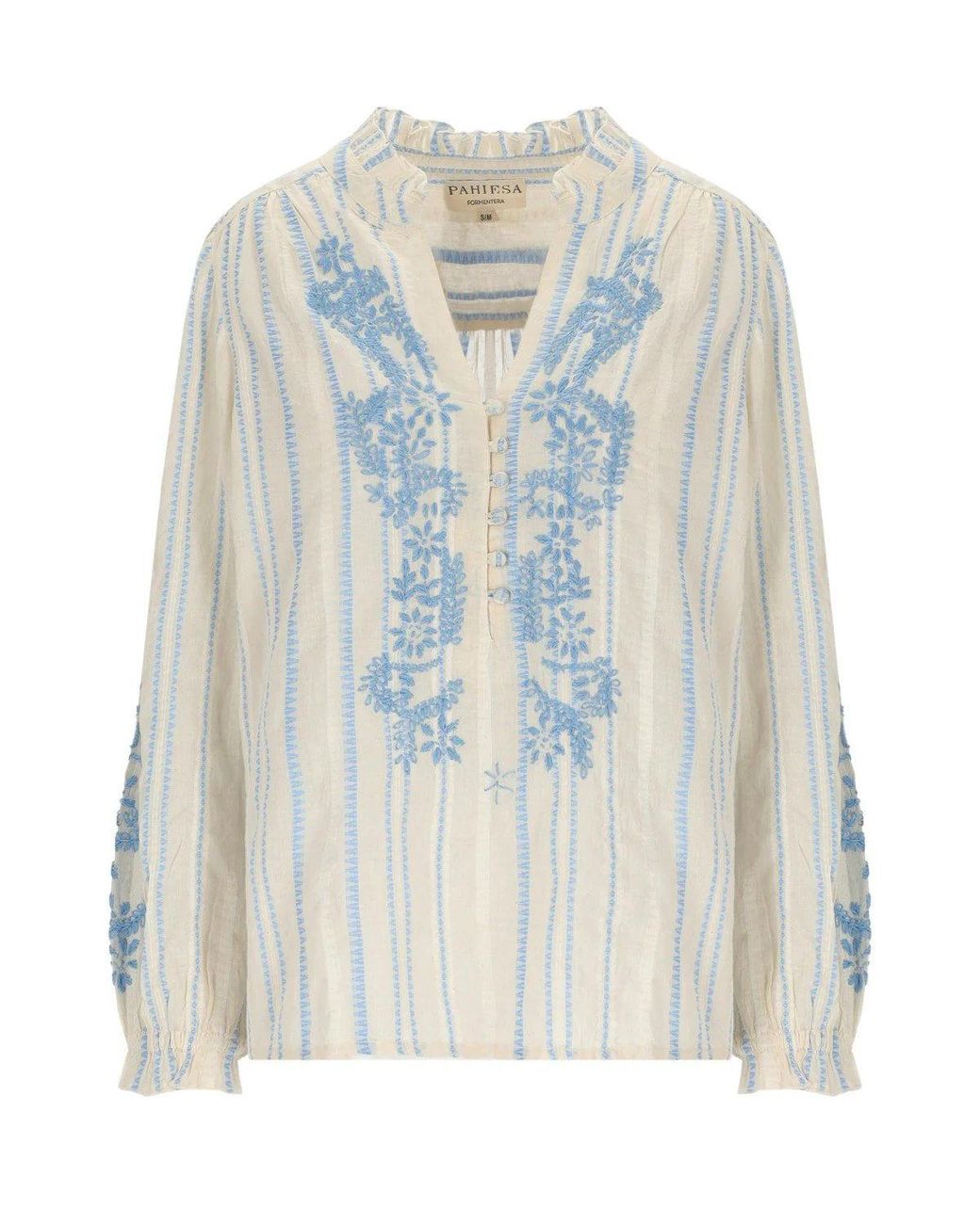 PAHIESA FORMENTERA White Ecru And Light Blouse