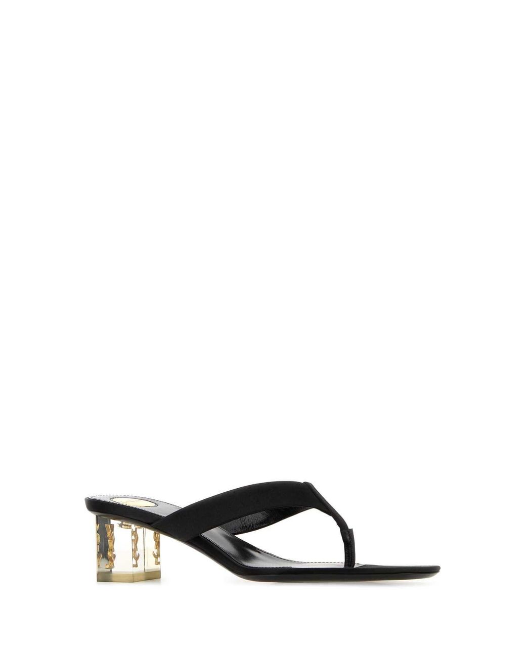 Saint Laurent Black Slip On Mules