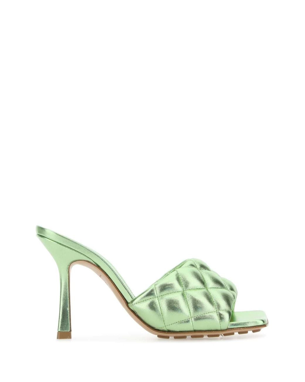 Bottega Veneta Green Heeled Mules