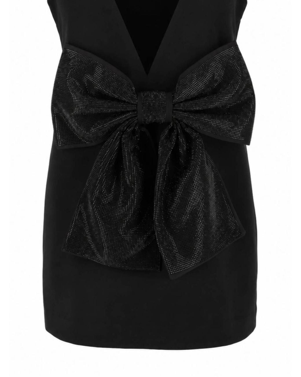ELEH Black Sleeveless Bow Mini Dress