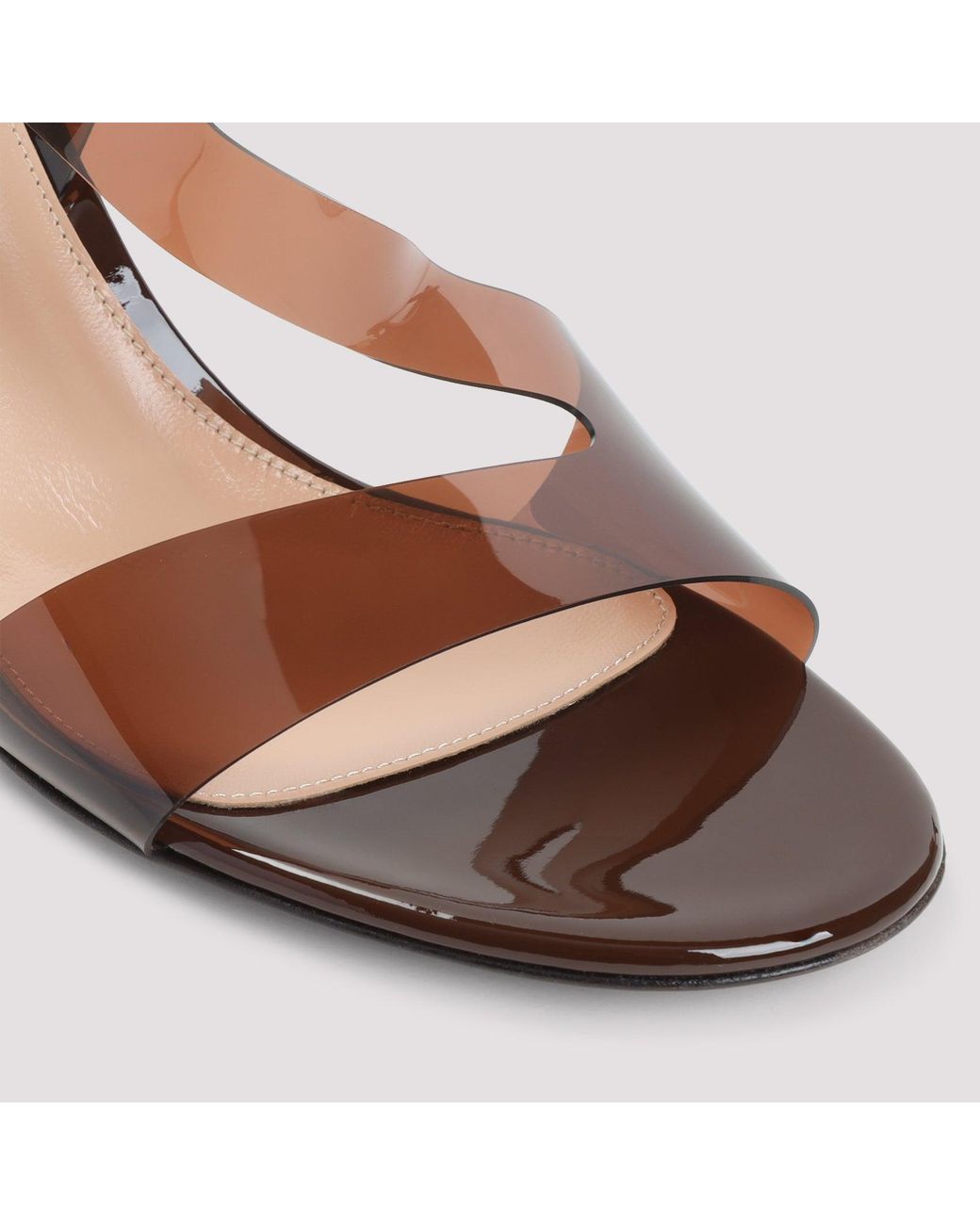 Gianvito Rossi Brown Pvc Metropolis Sandals