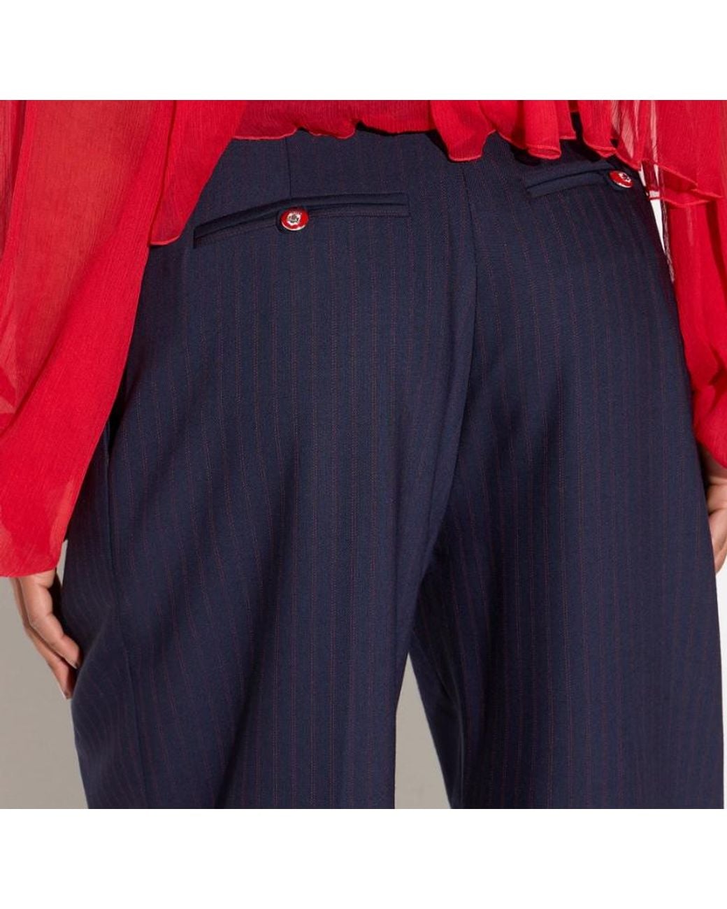 Elisabetta Franchi Blue Stylish Paintnts