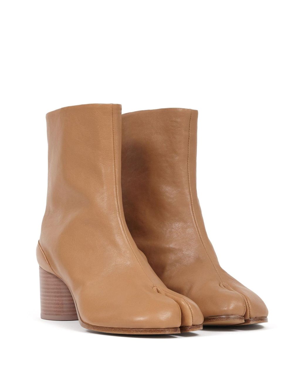 Maison Margiela Brown Tabi 60Mm Leather Ankle Boots for men
