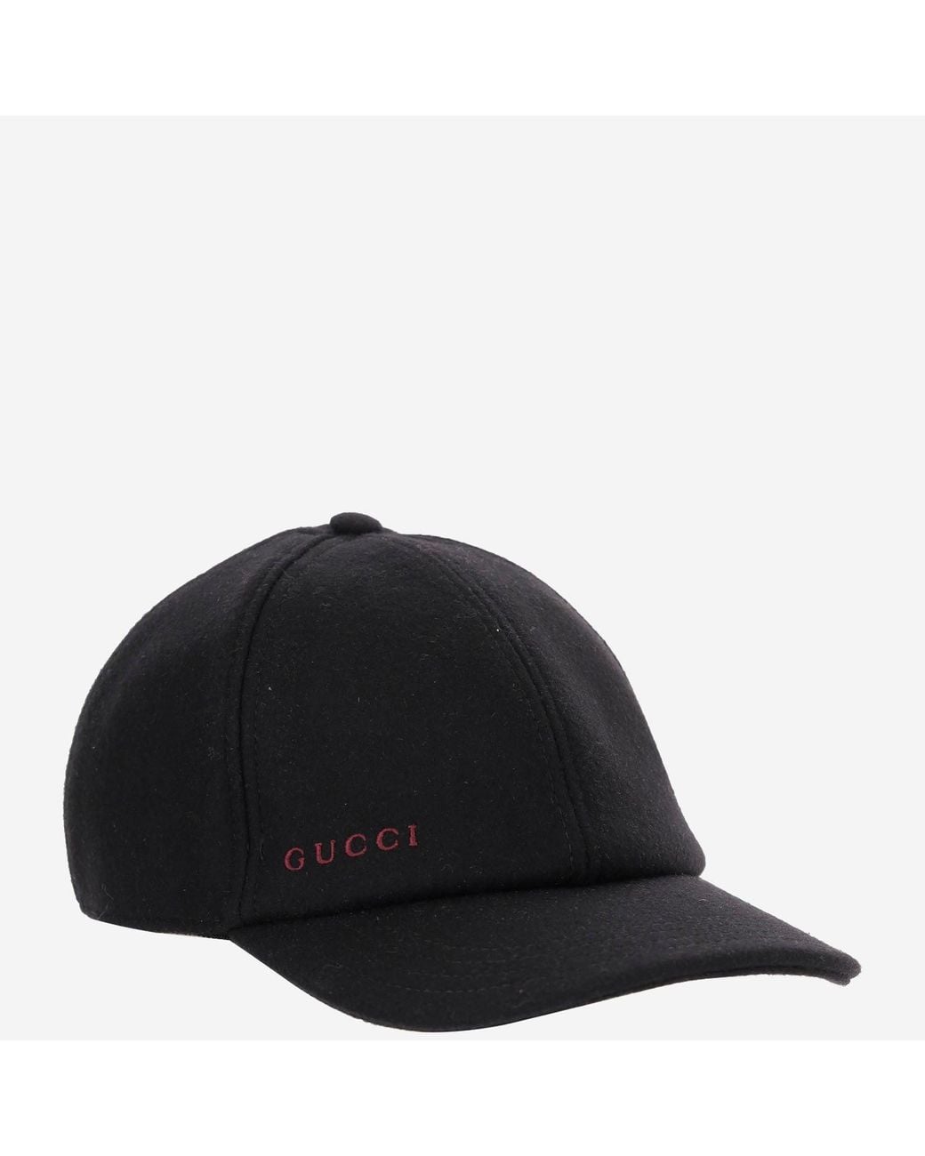 Gucci Black Wool Baseball Cap