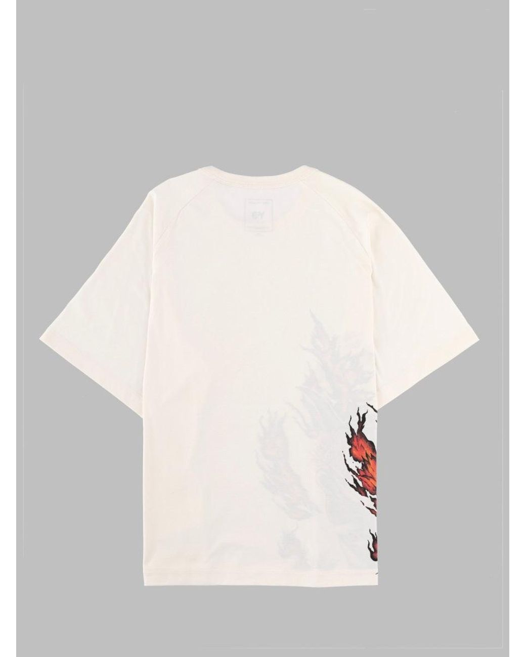 Y-3 White T-Shirt Con Stampa